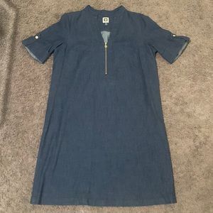 NWOT Anne Klein Stretch Dark Denim Dress SZ 12
